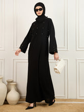 Pearl design abaya with Matching Georgette Hijab